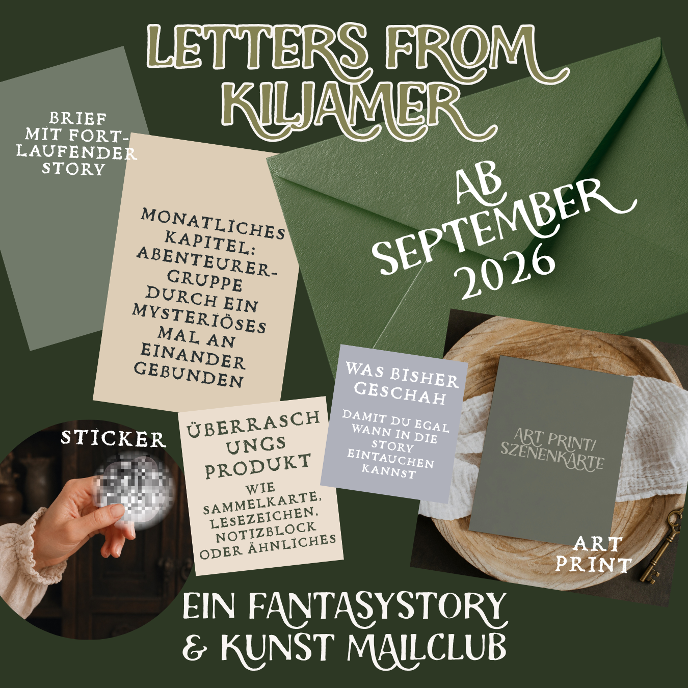 Fantasy Mail Club Letters from Kiljamer - Monatlicher Brief mit fortlaufender Fantasy-Geschichte und handgezeichneter Kunst