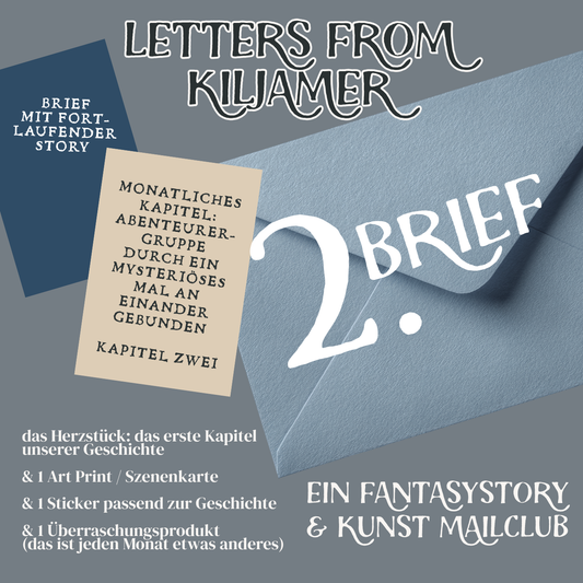 Letter 2 Individual Issue Letters from Kiljamer - Fantasy Mail Club, illustrated epistolary novel, Fantasy Mail Adventure