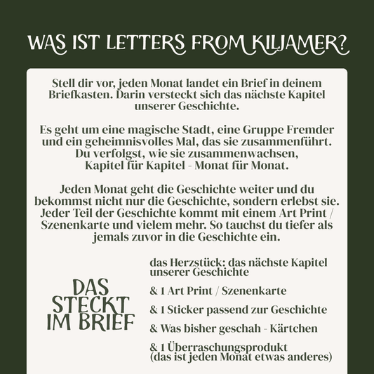 Fantasy Mail Club Letters from Kiljamer - Monatlicher Brief mit fortlaufender Fantasy-Geschichte und handgezeichneter Kunst