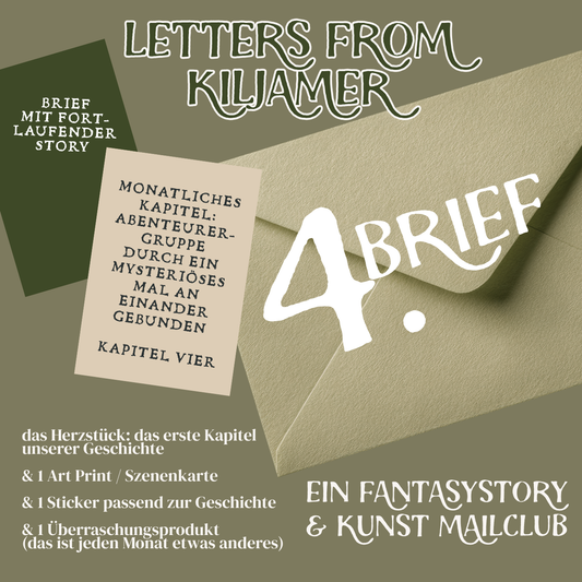 Letter 4 Single Issue Letters from Kiljamer - Fantasy Mail Club, Illustrated Letter Novel, Fantasy Mail Adventure