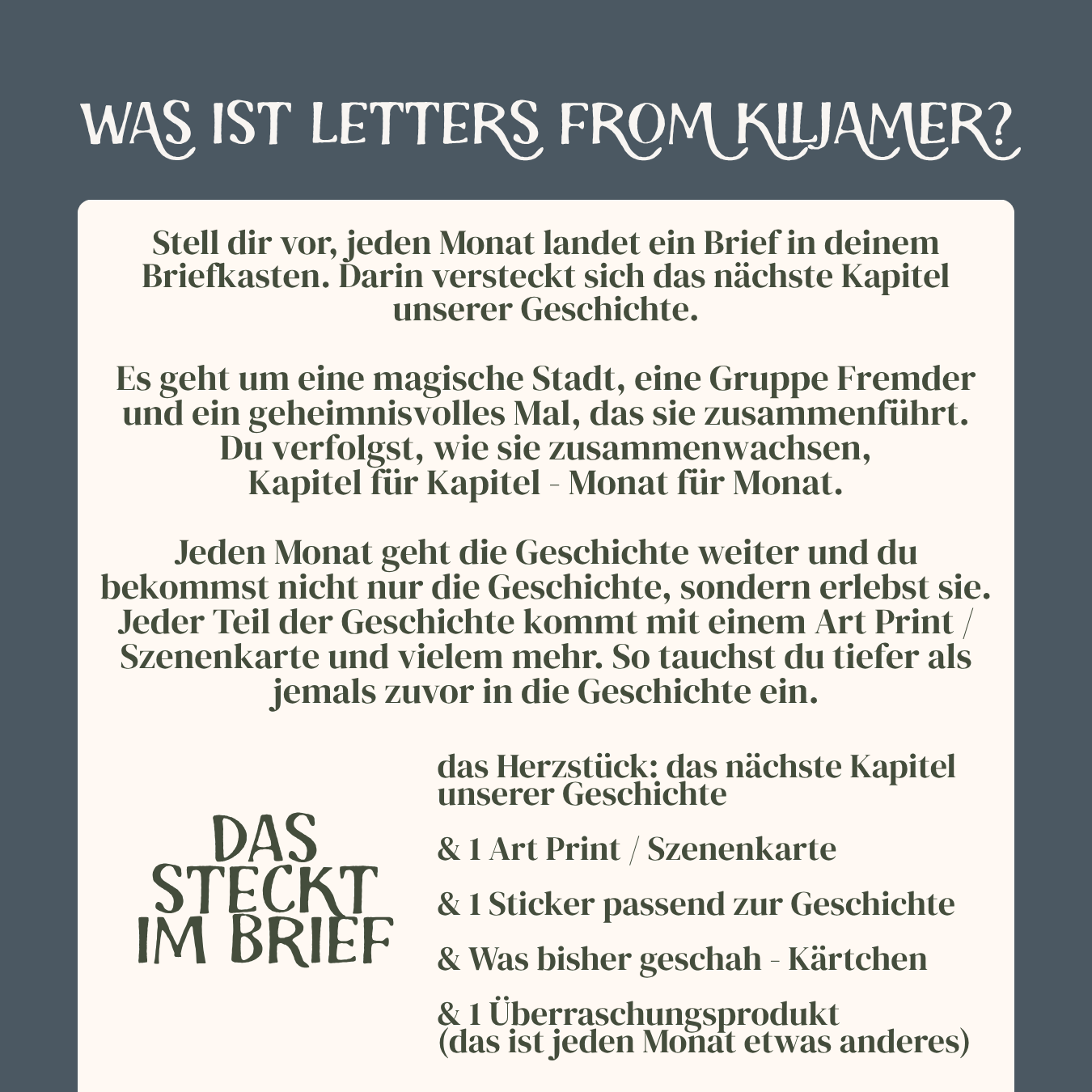 Brief 2 Einzelausgabe Letters from Kiljamer - Fantasy Mail Club, illustrierter Briefroman, Fantasy Mail Abenteuer