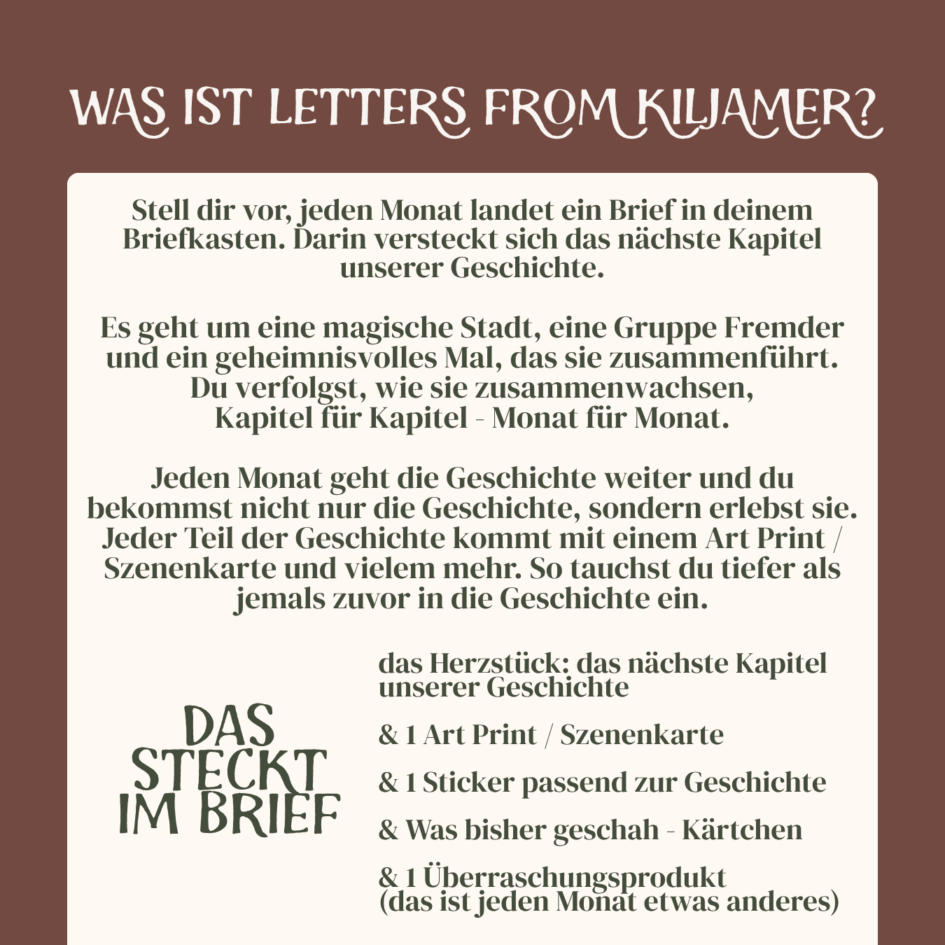 Brief 3 Einzelausgabe Letters from Kiljamer - Fantasy Mail Club, illustrierter Briefroman, Fantasy Mail Abenteuer