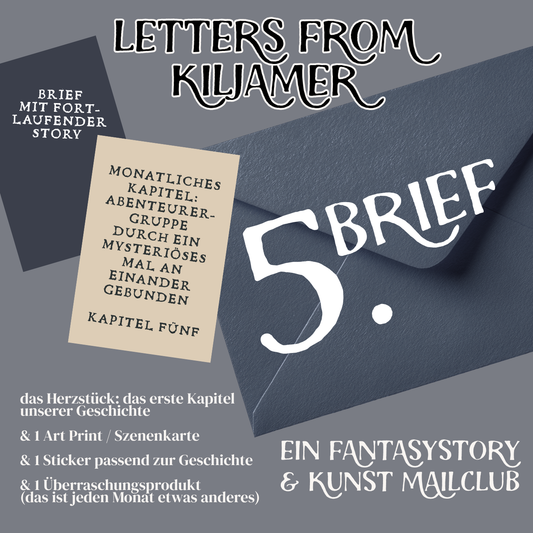 Letter 5 Single Issue Letters from Kiljamer - Fantasy Mail Club, Illustrated Letter Novel, Fantasy Mail Adventure