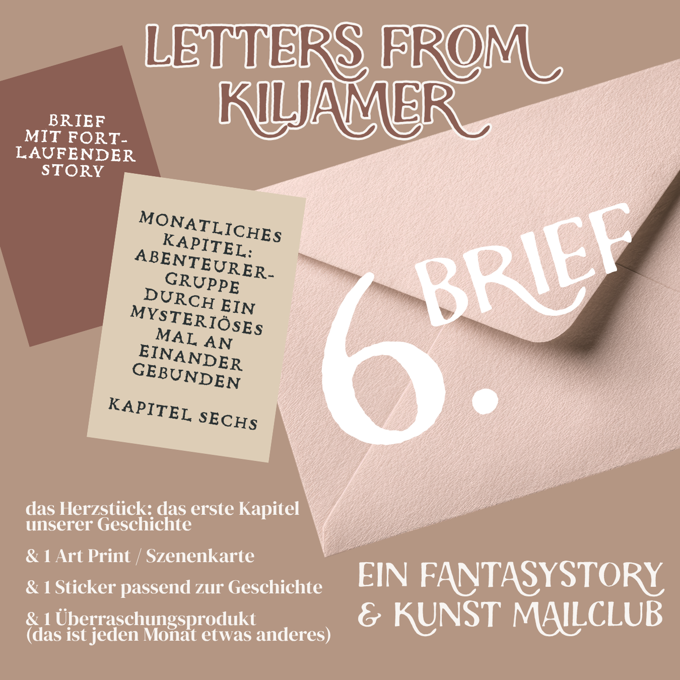 Brief 6 Einzelausgabe Letters from Kiljamer - Fantasy Mail Club, illustrierter Briefroman, Fantasy Mail Abenteuer