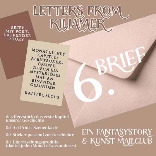 Letter 6 Single Issue Letters from Kiljamer - Fantasy Mail Club, Illustrated Letter Novel, Fantasy Mail Adventure