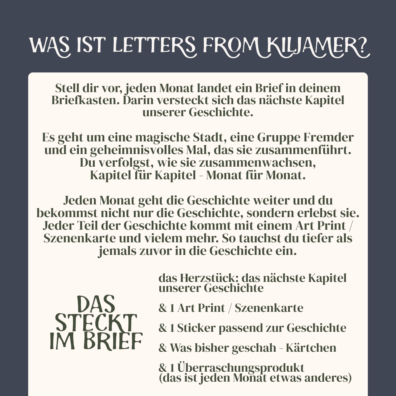 Brief 5 Einzelausgabe Letters from Kiljamer - Fantasy Mail Club, illustrierter Briefroman, Fantasy Mail Abenteuer