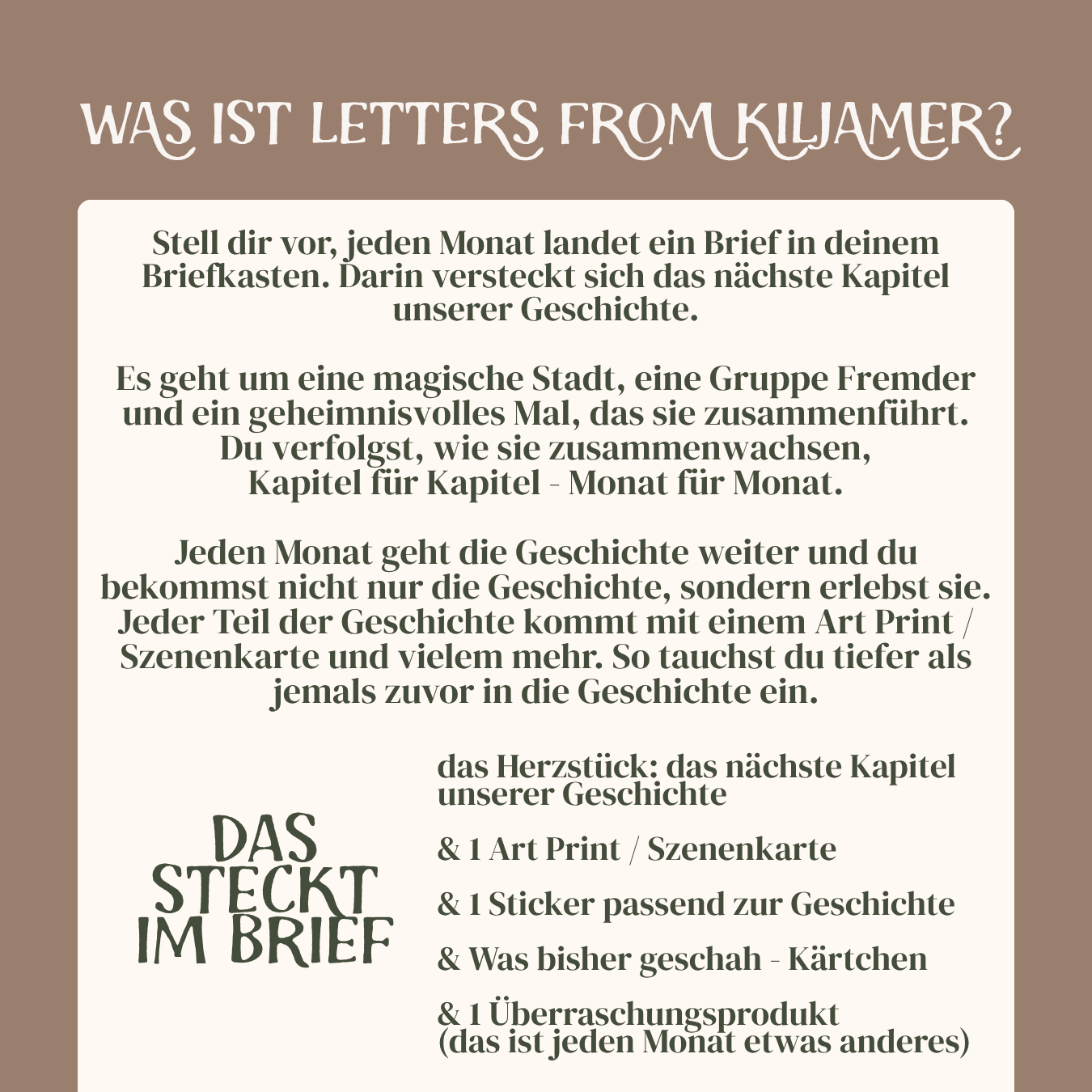 Brief 6 Einzelausgabe Letters from Kiljamer - Fantasy Mail Club, illustrierter Briefroman, Fantasy Mail Abenteuer