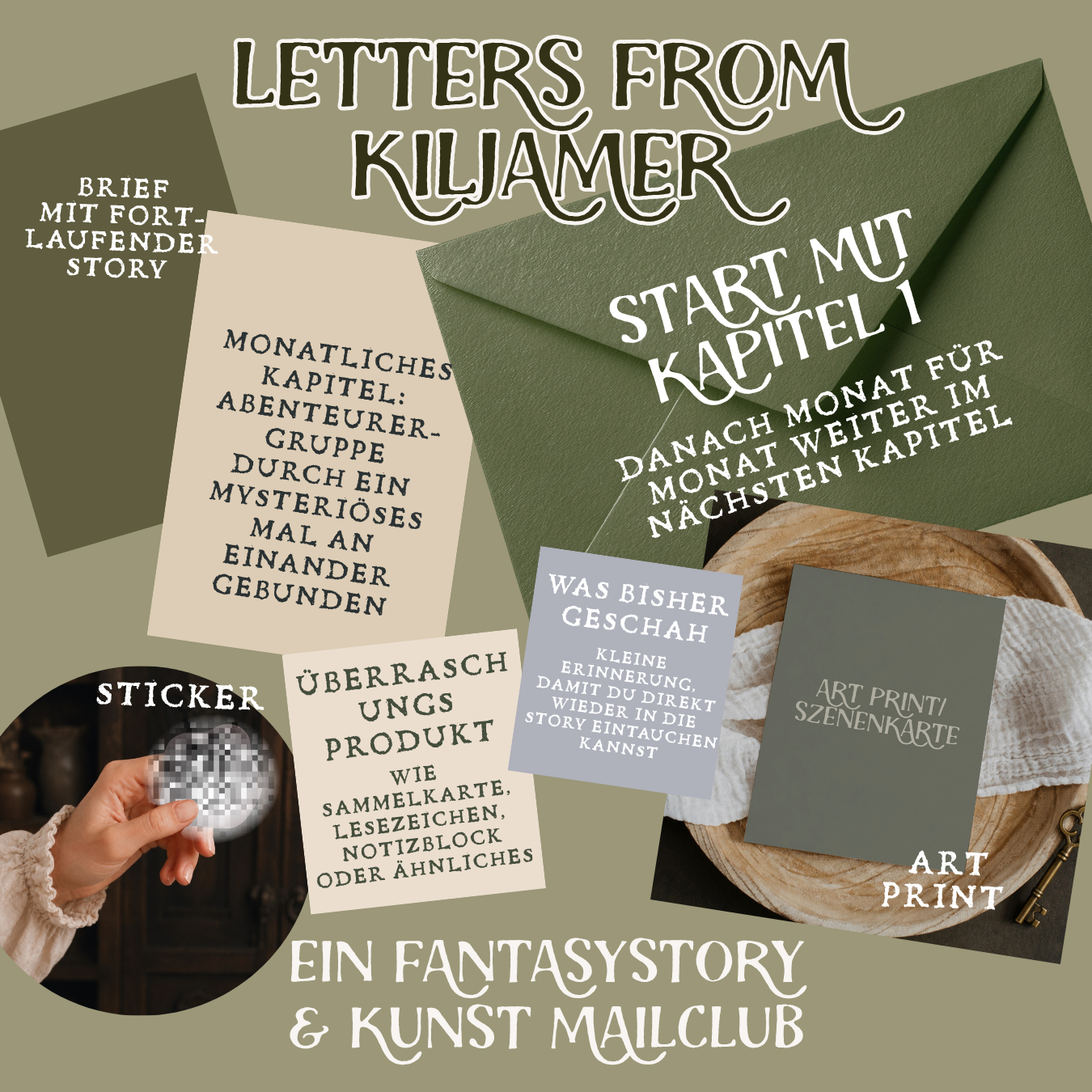 Fantasy Mail Club Letters from Kiljamer - Monthly Letter + Fantasy Story + Art