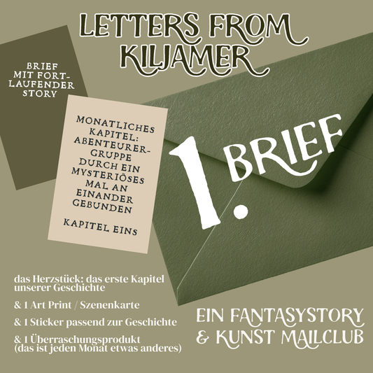 Letter 1 Single Edition Letters from Kiljamer - Fantasy Mail Club, Illustrated Letter Novel, Fantasy Mail Adventure