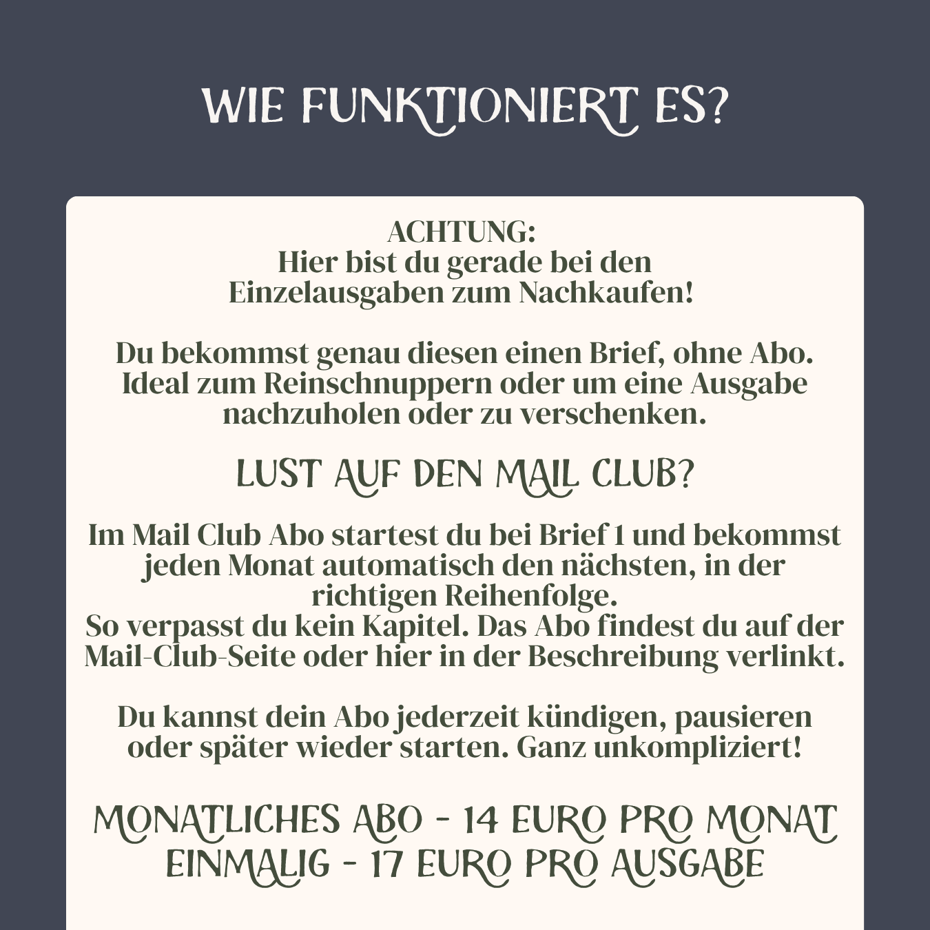 Brief 5 Einzelausgabe Letters from Kiljamer - Fantasy Mail Club, illustrierter Briefroman, Fantasy Mail Abenteuer
