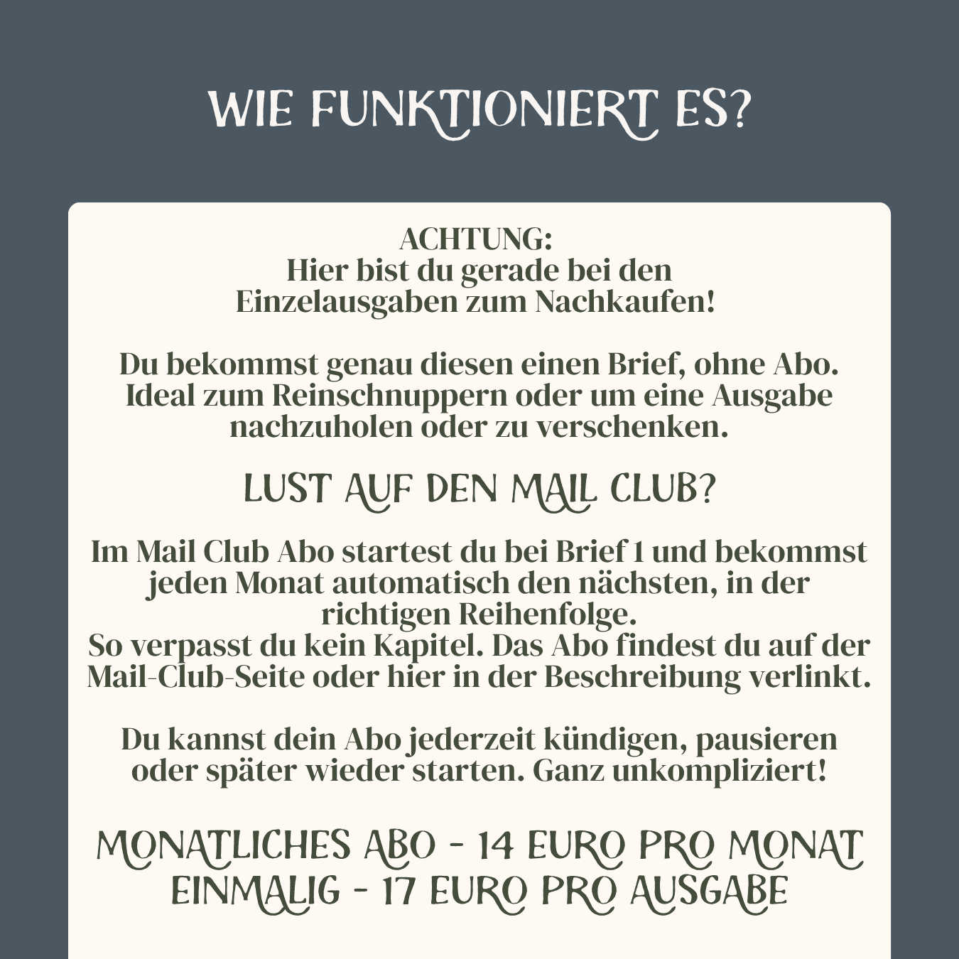 Brief 2 Einzelausgabe Letters from Kiljamer - Fantasy Mail Club, illustrierter Briefroman, Fantasy Mail Abenteuer
