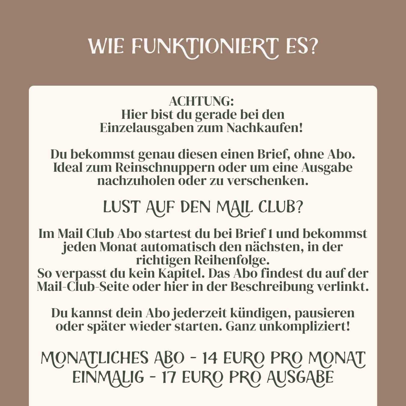 Brief 6 Einzelausgabe Letters from Kiljamer - Fantasy Mail Club, illustrierter Briefroman, Fantasy Mail Abenteuer
