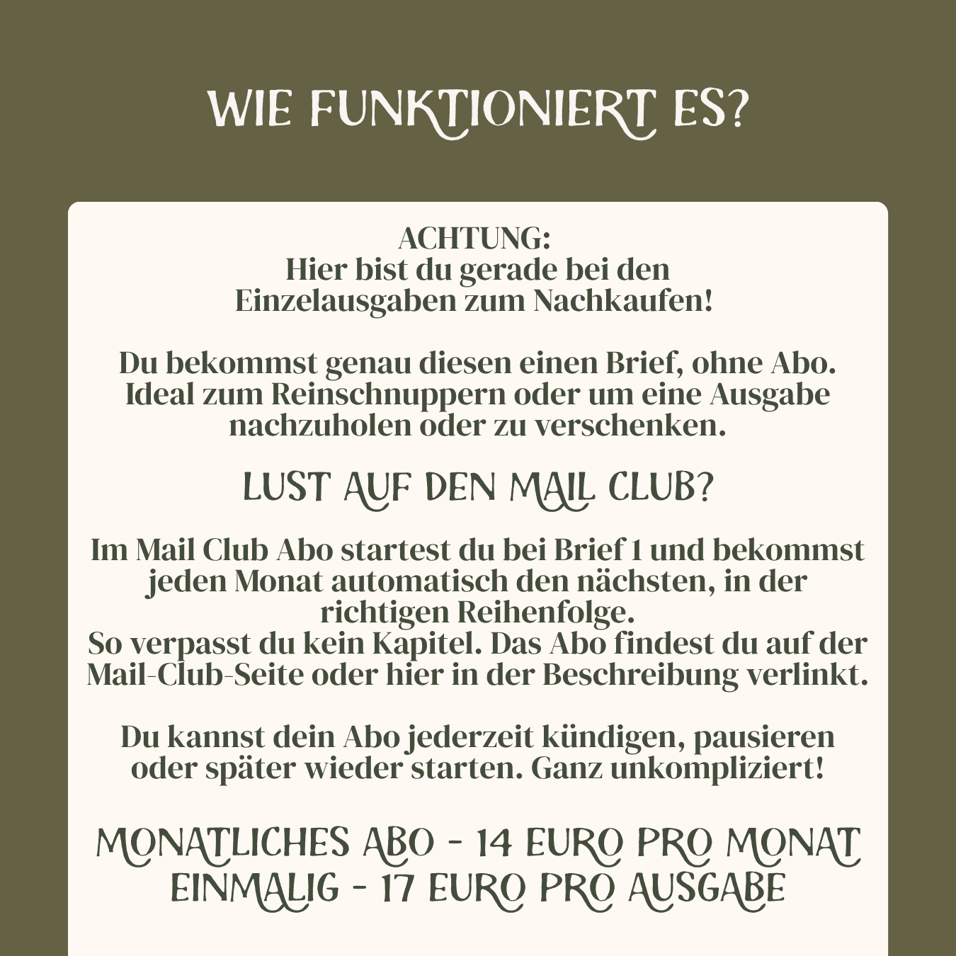 Brief 4 Einzelausgabe Letters from Kiljamer - Fantasy Mail Club, illustrierter Briefroman, Fantasy Mail Abenteuer